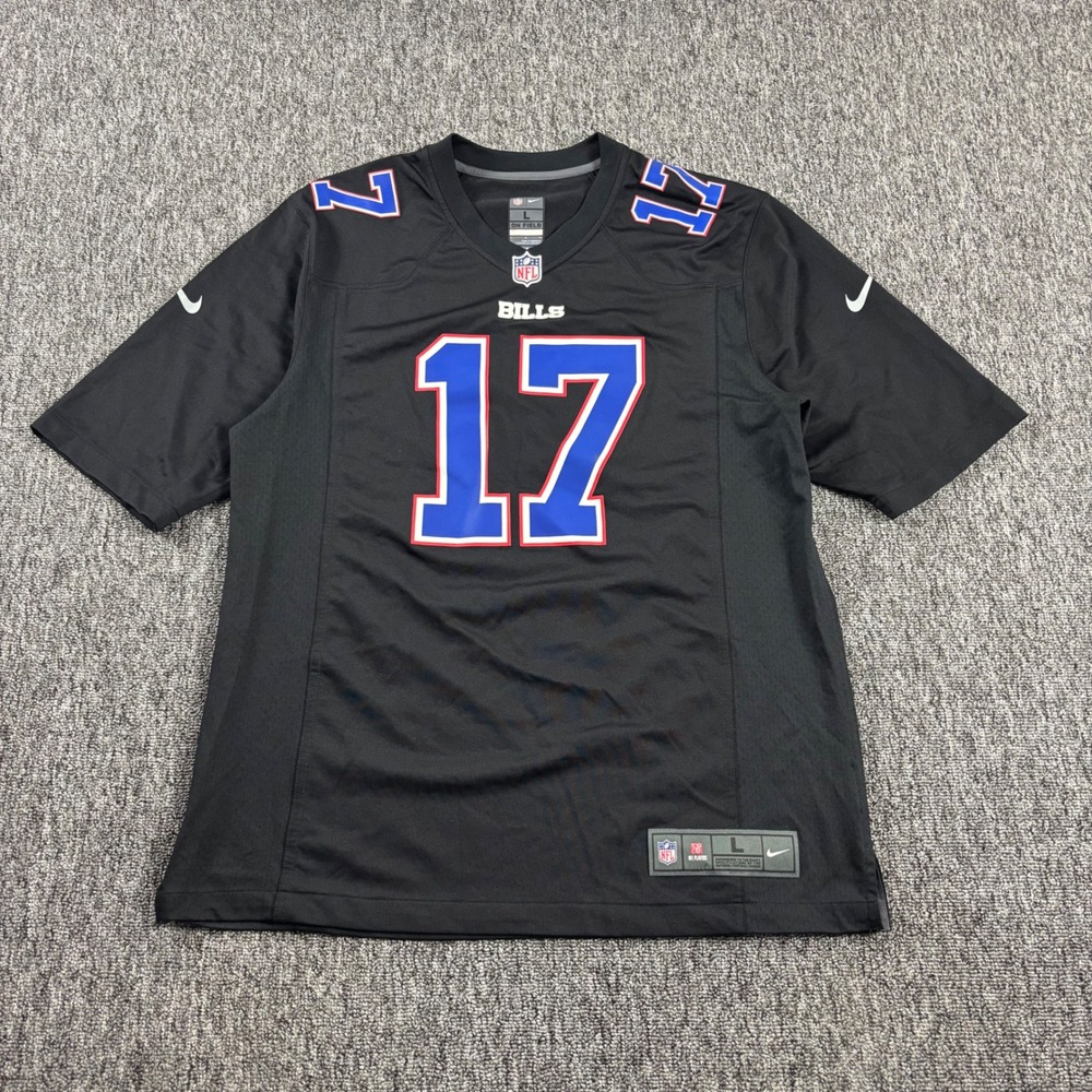 Nike Josh Allen Buffalo Bills Alternative Football Jersey Size Large Black NFL